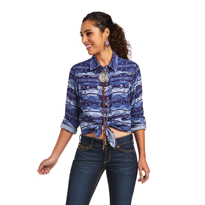 Ariat Hemden Damen - Real Oceanic Blau ( PBAHV-5047 )